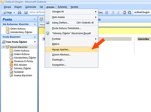 Microsoft Outlook 2007 E-Posta Hesap Kurulumu