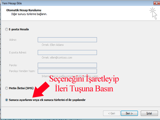 Microsoft Outlook 2010 E-Posta Hesap Kurulumu